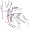 vidaXL Καρέκλα Κήπου Adirondack με Υποπόδιο Μασίφ Ξύλο Teak
