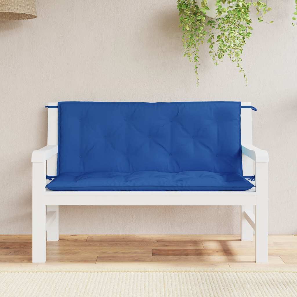 vidaXL Μαξιλάρι Πάγκου Κήπου Μπλε 120x(50+50)x7 εκ. Ύφασμα Oxford