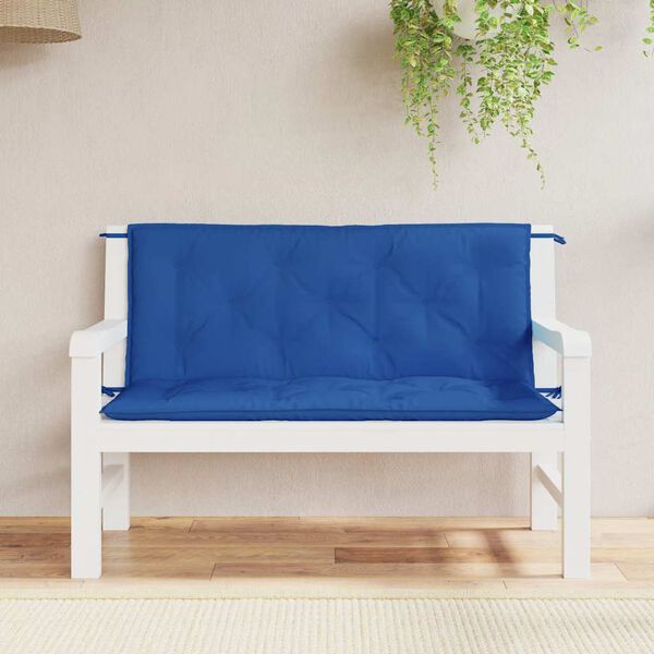 vidaXL Μαξιλάρι Πάγκου Κήπου Μπλε 120x(50+50)x7 εκ. Ύφασμα Oxford