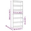 vidaXL Βιβλιοθήκη/Διαχωριστικό Χώρου Λευκή 80x30x199,5 εκ. Μασίφ Πεύκο