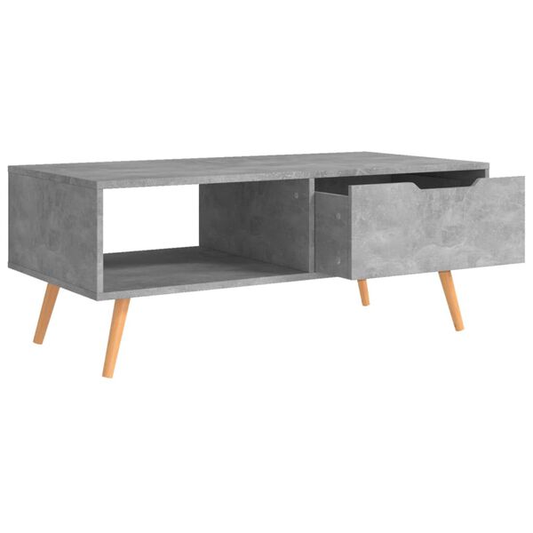 vidaXL Τραπεζάκι Σαλονιού Γκρι Σκυρ. 100 x 49,5 x 43εκ. από Επεξ. Ξύλο