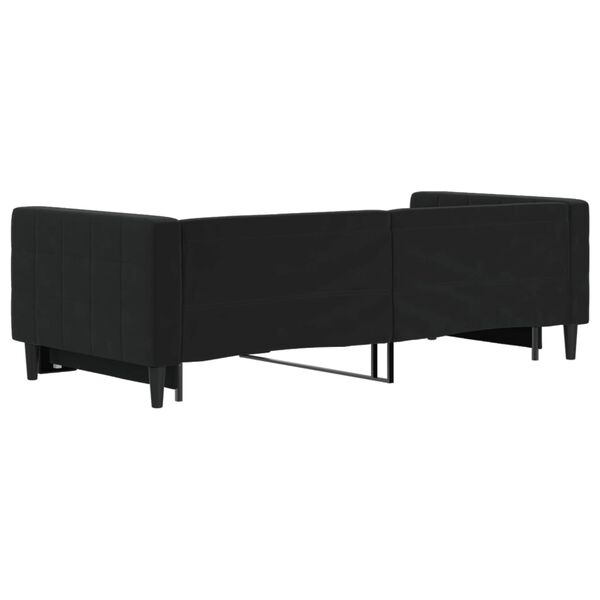 vidaXL Καναπές Κρεβάτι Συρόμενος Μαύρος 90 x 200 εκ. Βελούδινος
