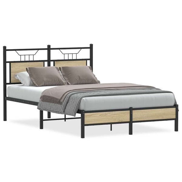 vidaXL Πλαίσιο Κρεβατιού Χωρ. Στρώμα Sonoma Δρυς 120x200εκ. Επ. Ξύλο