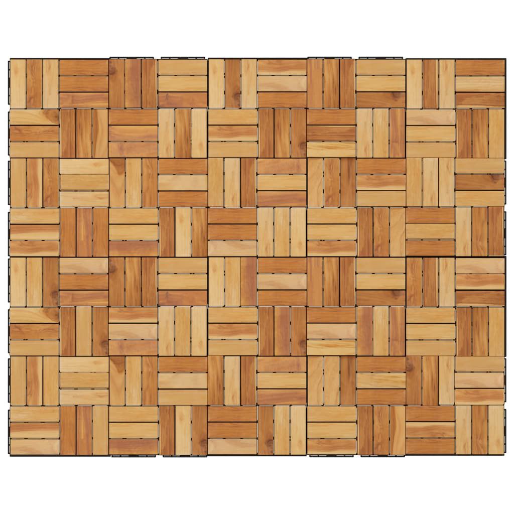 vidaXL Πλακάκια Deck 20 τεμ. 30 x 30 εκ. από Μασίφ Ξύλο Teak