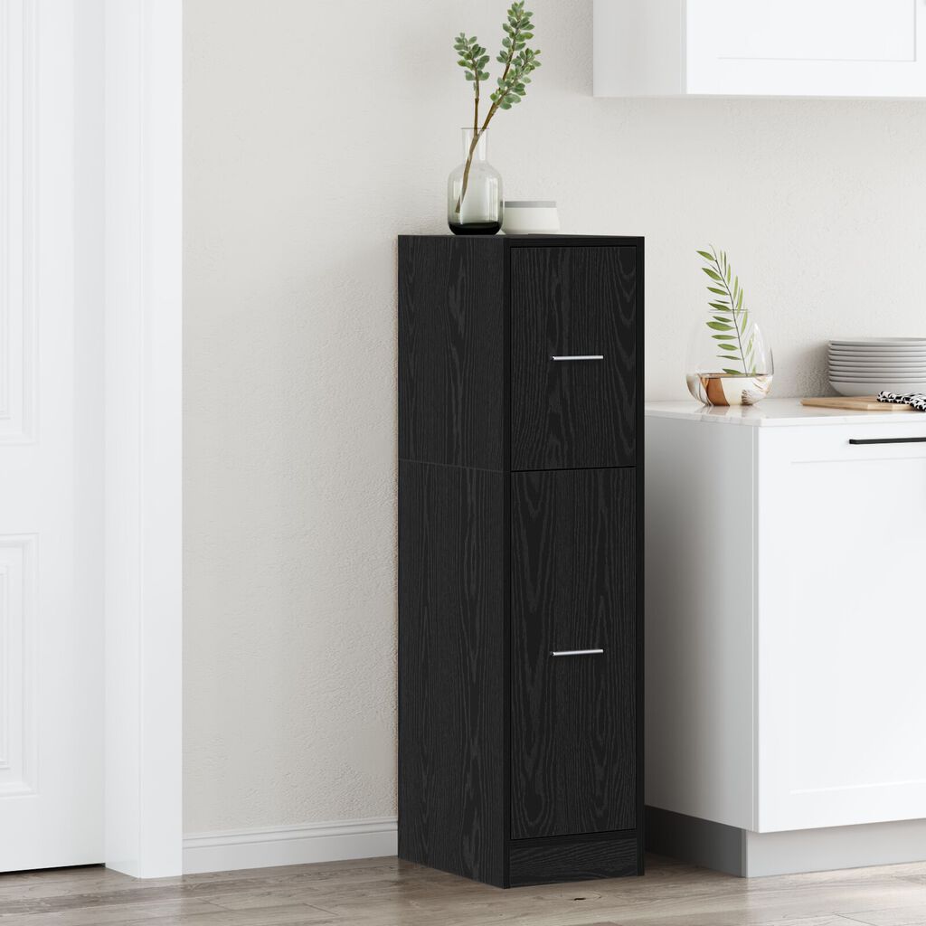 vidaXL Ντουλάπι Αποθηκών Μαύρης Βελανιδιάς 30x41x118 εκ. Επεξεργασμένο Ξύλο