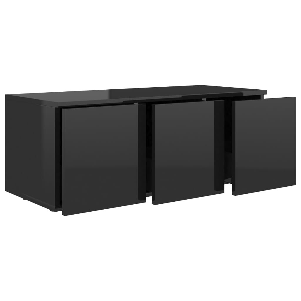 vidaXL Έπιπλο Τηλεόρασης Γυαλιστερό Μαύρο 80x34x30 εκ. Επεξ. Ξύλο