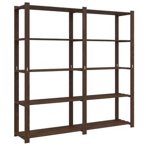 vidaXL &Rho;&alpha;&phi;&iota;έ&rho;&alpha; &mu;&epsilon; 5 &Rho;ά&phi;&iota;&alpha; &Kappa;&alpha;&phi;έ 170 x 38 x 170 &epsilon;&kappa;. &Mu;&alpha;&sigma;ί&phi; &Xi;ύ&lambda;&omicron; &Pi;&epsilon;ύ&kappa;&omicron;&upsilon;