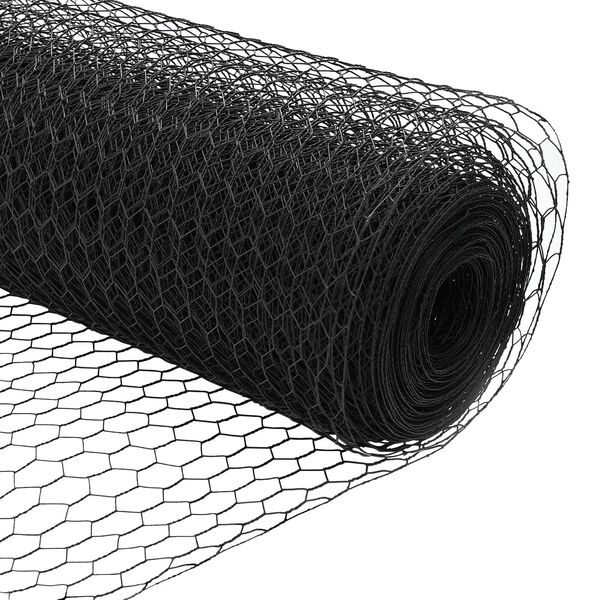 vidaXL Εξάγωνος Φράχτης Γκρίζος Γκρι 1.6 x 50 m Ατσάλι