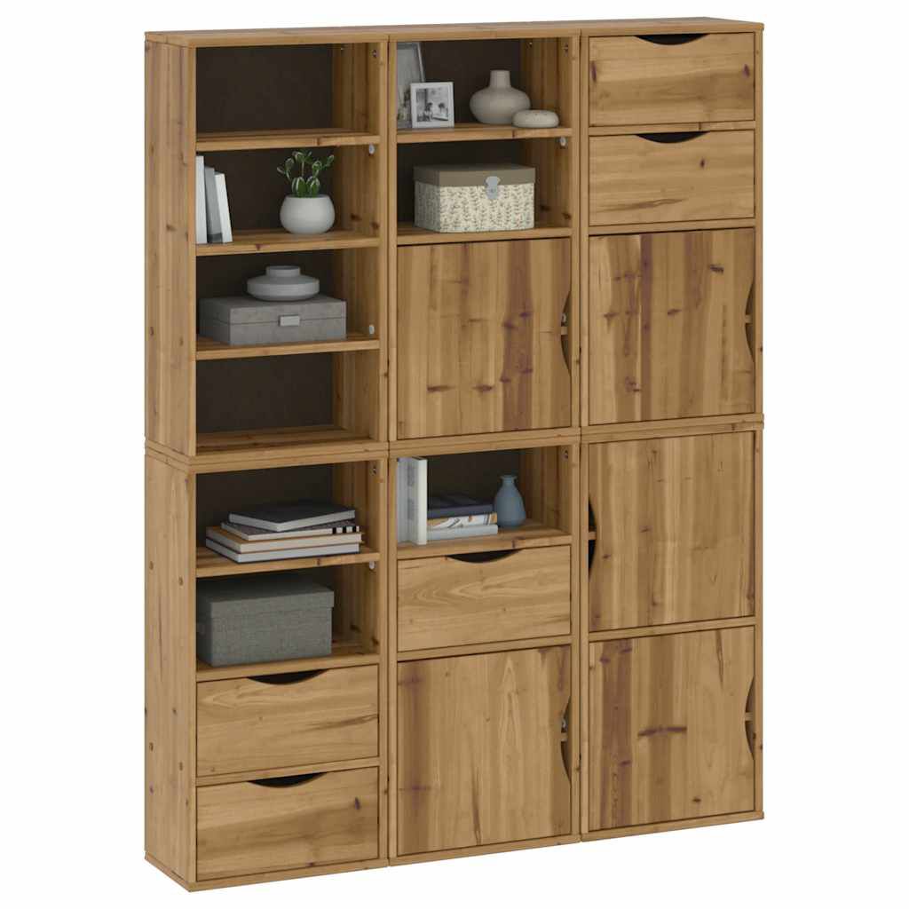 vidaXL Πλαϊνά ντουλάπια 6 τεμ. ODDA 40x24x79 εκ. από Μασίφ Ξύλο Πεύκου