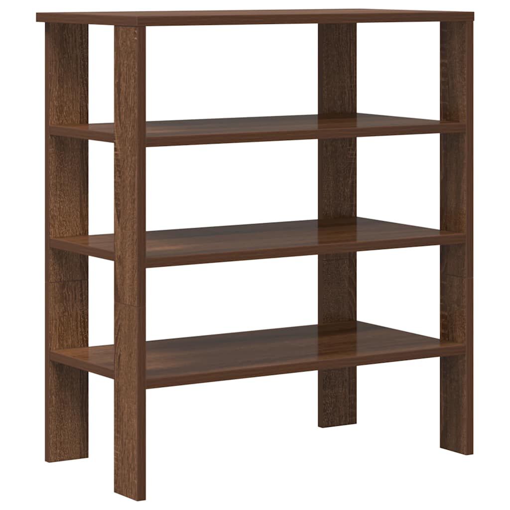 vidaXL Ράφι παπουτσιών καφέ δρυς 61x32x70 cm Κατασκευασμένο ξύλο