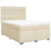 vidaXL &Kappa;&rho;&epsilon;&beta;ά&tau;&iota; Boxspring &mu;&epsilon; &Sigma;&tau;&rho;ώ&mu;&alpha; &Kappa;&rho;&epsilon;&mu; 140x190 &epsilon;&kappa;. &Upsilon;&phi;&alpha;&sigma;&mu;ά&tau;&iota;&nu;&omicron;