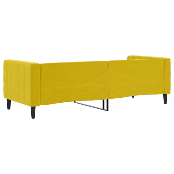 vidaXL Καναπές Κρεβάτι Κίτρινος 80 x 200 εκ. Βελούδινος