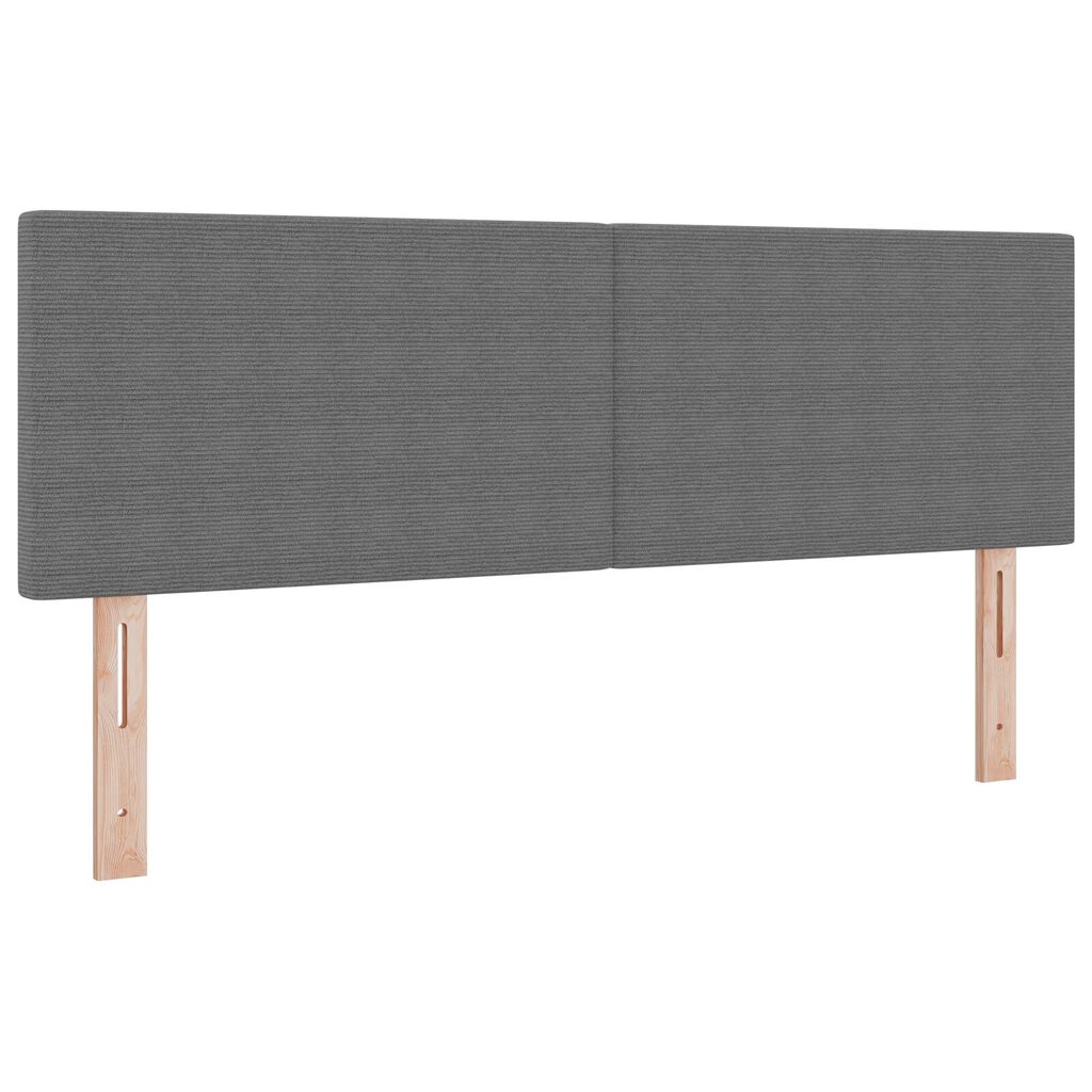 vidaXL Κρεβάτι Box Spring με Στρώμα Σαφρού Γκρι 140x200 εκ. Ύφασμα Κορντούρας