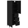 vidaXL Highboard &Mu;&alpha;ύ&rho;&eta; &Omicron;&xi;&upsilon;ά 69,5 x 34 x 180 &epsilon;&kappa;. &Epsilon;&pi;&epsilon;&xi;&epsilon;&rho;&gamma;&alpha;&sigma;&mu;έ&nu;&omicron; &xi;ύ&lambda;&omicron;