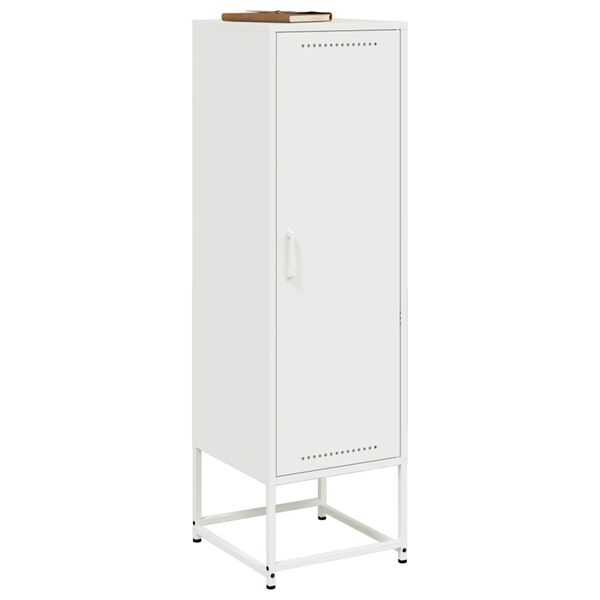 vidaXL Μπουφές Λευκός 36x39x123 εκ. από Ατσάλι
