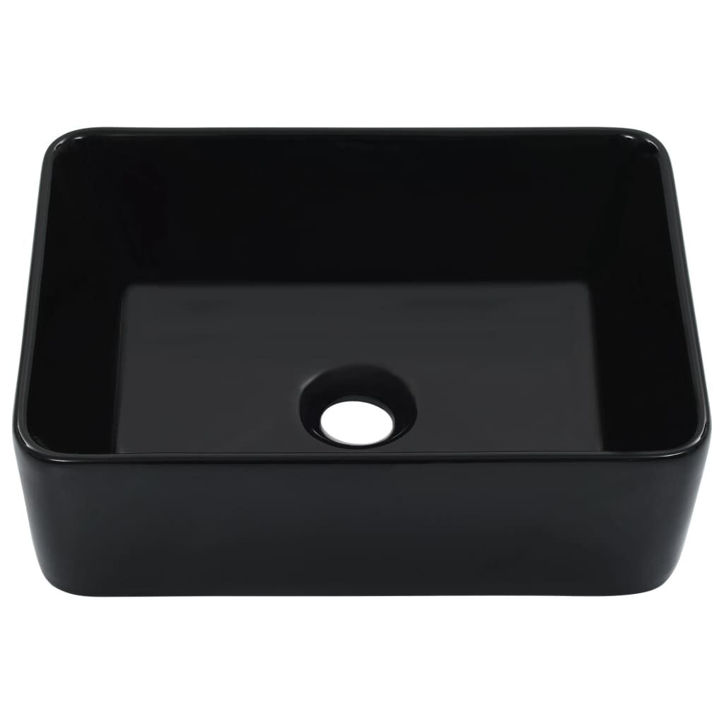 vidaXL Νιπτήρας Μαύρος 40 x 30 x 13 εκ. Κεραμικός