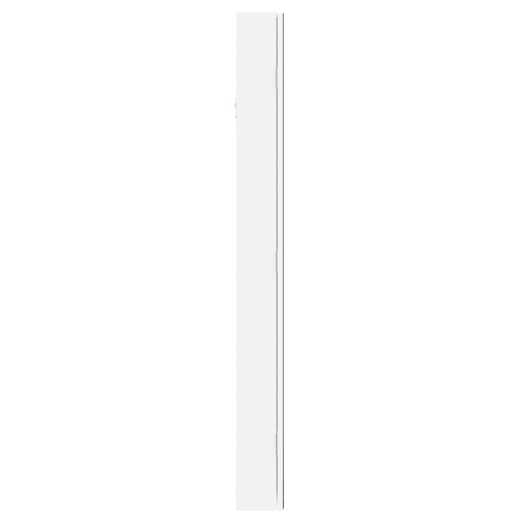 vidaXL Έπιπλο Κοσμημάτων με Καθρέφτη/LED Φώτα Επιτοίχιο Λευκό