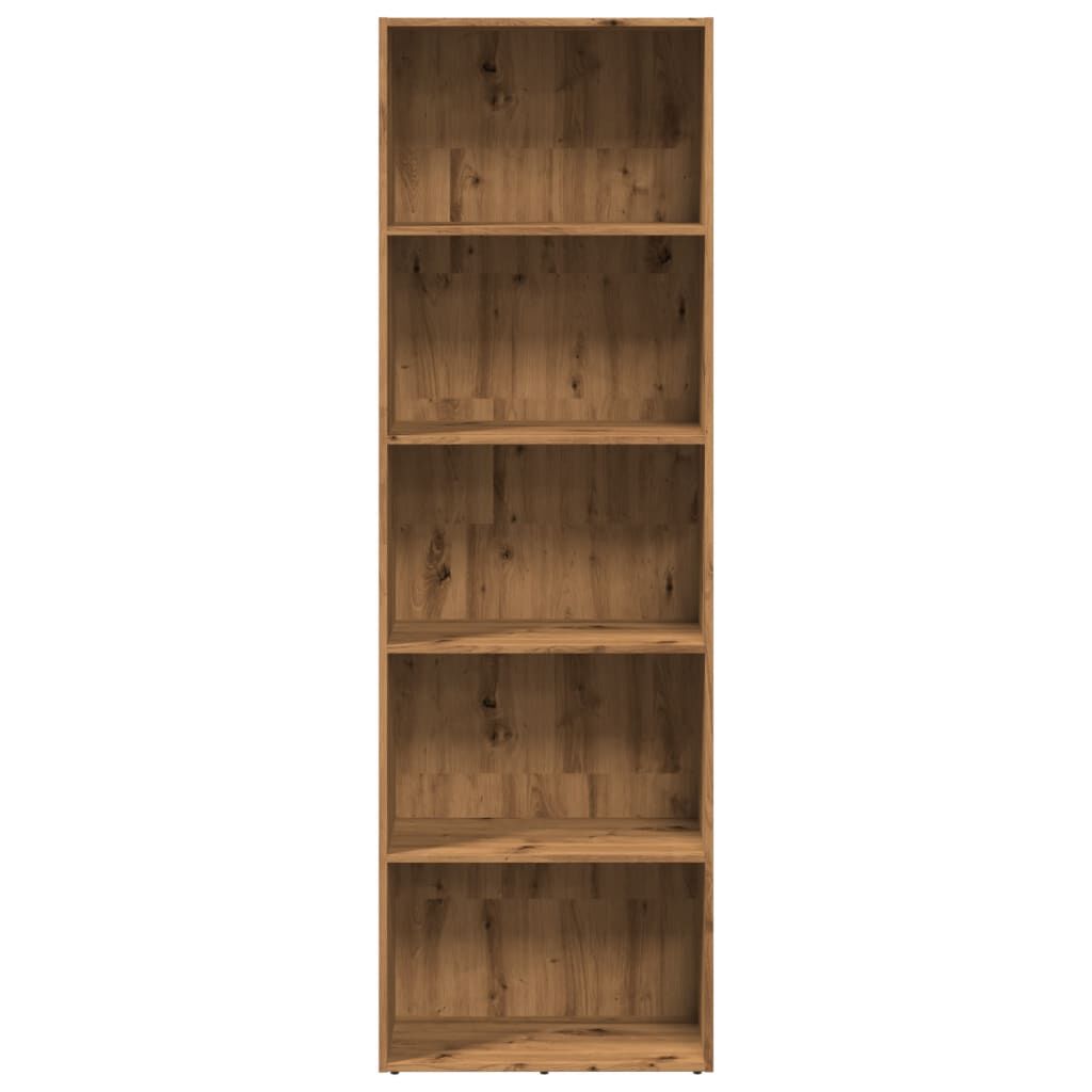 vidaXL Βιβλιοθήκη Αρτισιανή Δρυς 60x30x189 εκ. από Επεξεργασμένο Ξύλο