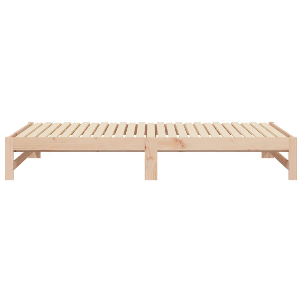 vidaXL Καναπές Κρεβάτι Συρόμενος 2x(100x200) εκ. από Μασίφ Ξύλο Πεύκου