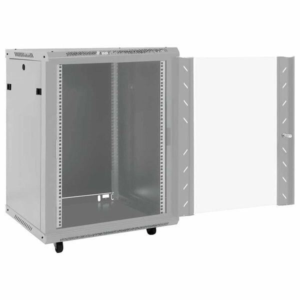 vidaXL Ντουλάπα δικτύου με αποθήκευση Γκρι 60 x 60 x 80 εκ Ατσάλι