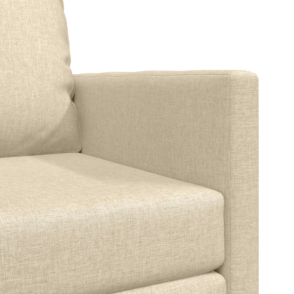 vidaXL Καναπές-Κρεβάτι Δαπέδου 2 σε 1 Κρεμ 112x174x55 εκ. Ύφασμα