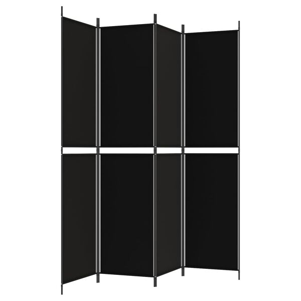 vidaXL Διαχωριστικό Δωματίου με 4 Πάνελ Μαύρο 200 x 220 εκ. Υφασμάτινο