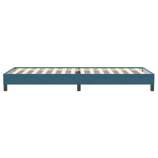 vidaXL Κρεβάτι Boxspring χωρίς Στρώμα Σκούρο Μπλε 80x220 εκ. Βελούδινο