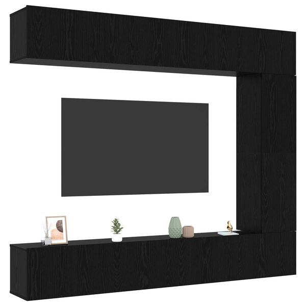 vidaXL Σετ επίπλου τηλεόρασης 5 pcs Μαύρη δρυς 100 x 30 x 30 cm
