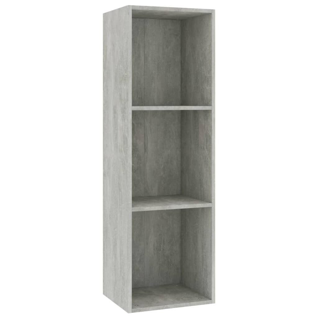 vidaXL Βιβλιοθήκη/Έπιπλο TV Γκρι Σκυροδέματος 36x30x114 εκ Επεξ. Ξύλο