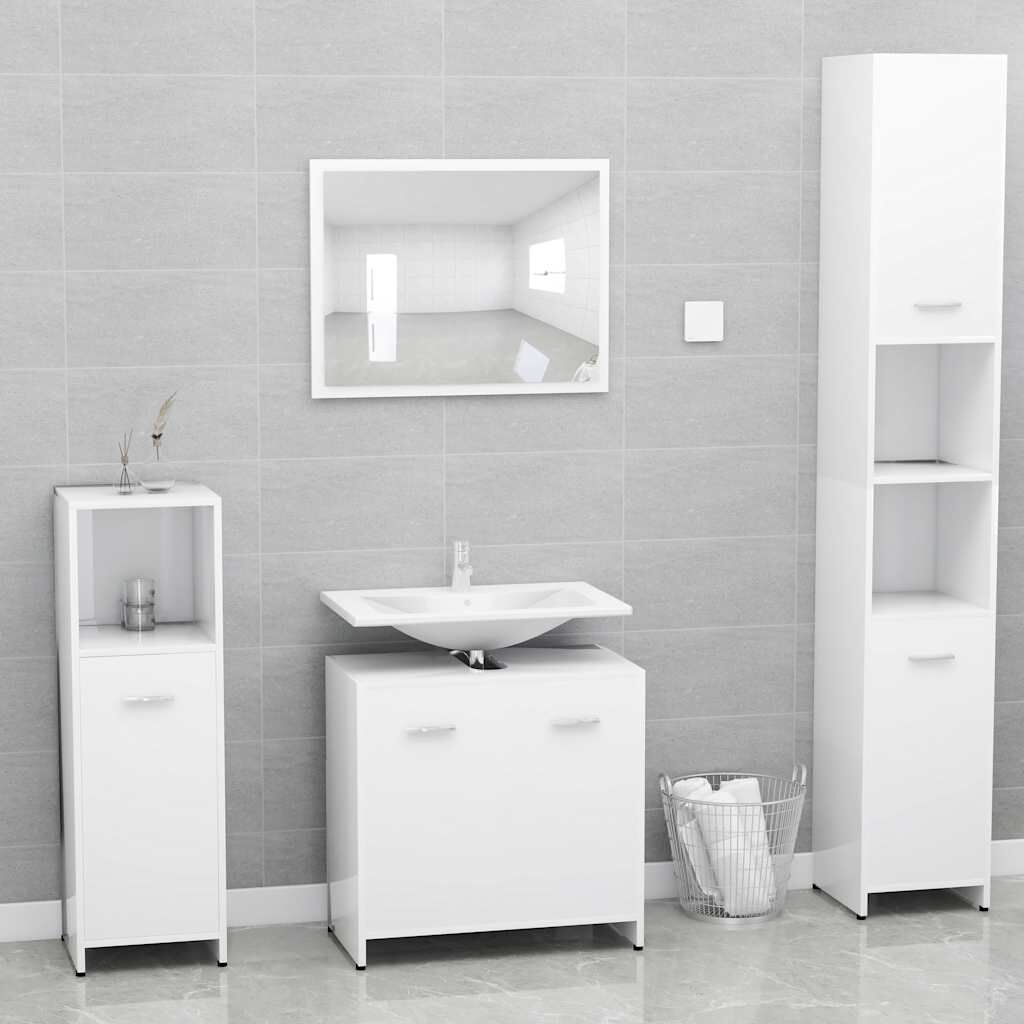 vidaXL Ντουλάπι Νιπτήρα Λευκό 60 x 33 x 61 εκ. από Επεξ. Ξύλο