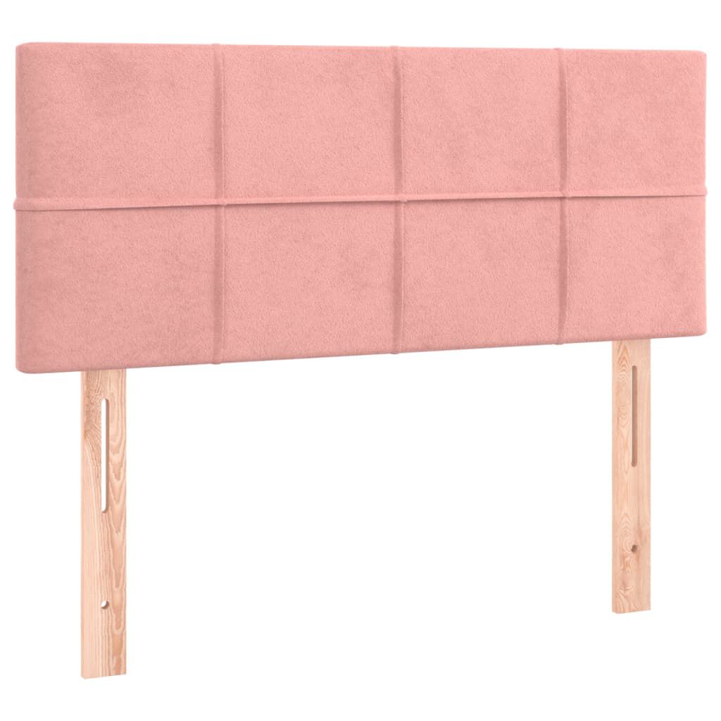 vidaXL Κρεβάτι Boxspring με Στρώμα Ροζ 120x200 εκ. Βελούδινο