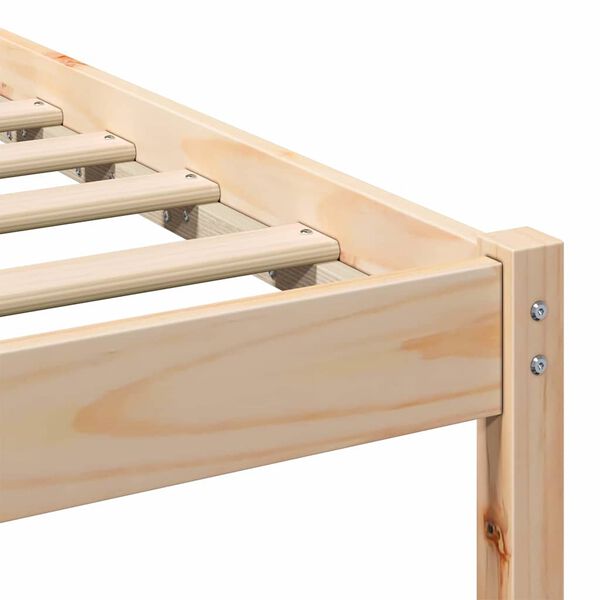 vidaXL Σκελετός Κρεβατιού Καφέ 160 x 200 cm Μασίφ ξύλο πεύκου