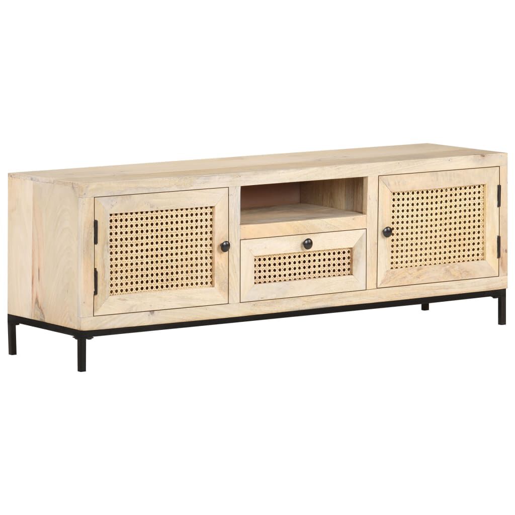 vidaXL Έπιπλο Τηλεόρασης 120x30x40 εκ. Ξύλο Μάνγκο/Φυσικό Ζαχαροκάλαμο