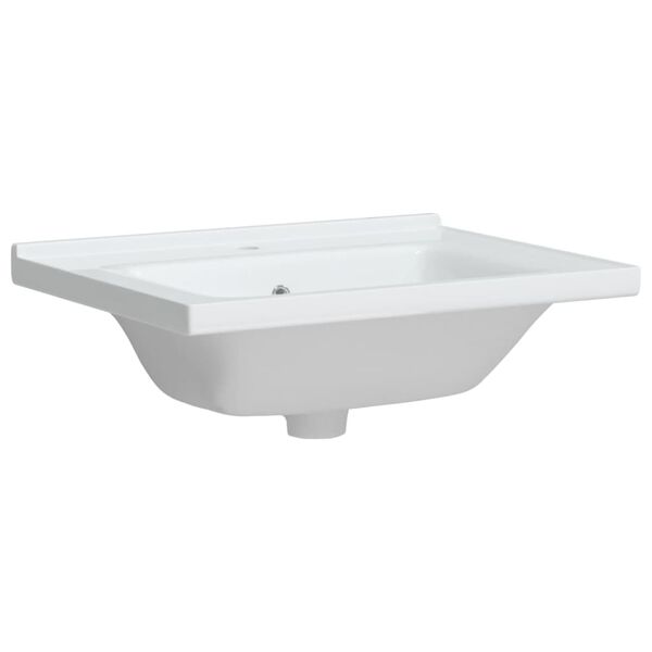 vidaXL Νιπτήρας Μπάνιου Ορθογώνιος Λευκός 61 x 48 x 19,5 εκ. Κεραμικός