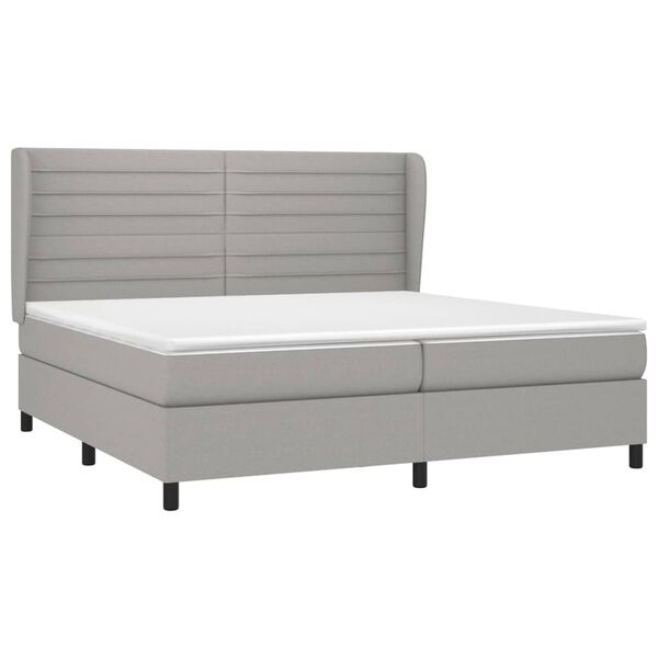 vidaXL &Kappa;&rho;&epsilon;&beta;ά&tau;&iota; Boxspring &mu;&epsilon; &Sigma;&tau;&rho;ώ&mu;&alpha; &Alpha;&nu;&omicron;&iota;&chi;&tau;ό &Gamma;&kappa;&rho;&iota; 200x200 &epsilon;&kappa;. &Upsilon;&phi;&alpha;&sigma;&mu;ά&tau;&iota;&nu;&omicron;