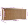 vidaXL Επιτοίχια Αποθήκη Κήπου Καφέ 118x382x178 εκ. από Γαλβανισμένο Ατσάλι