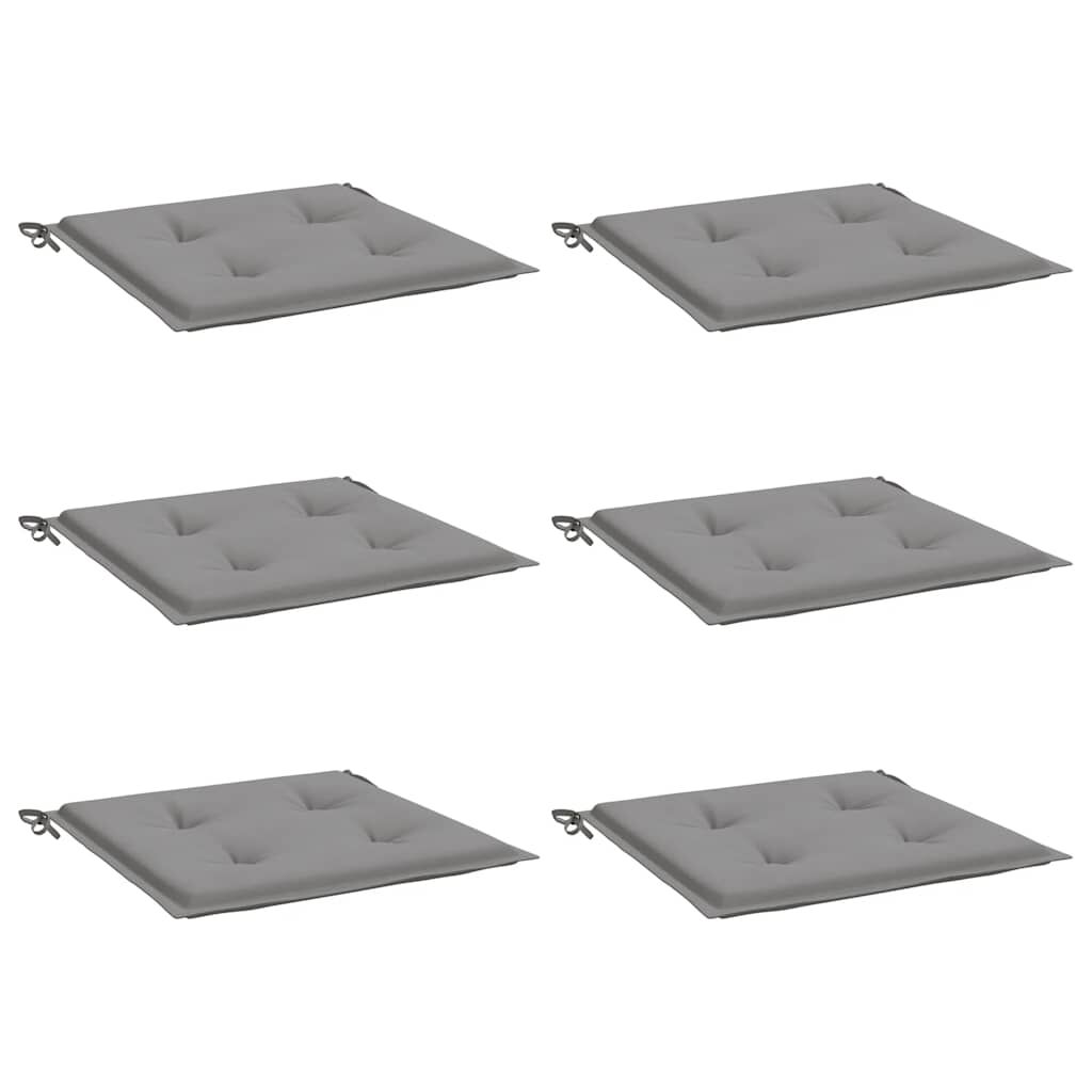 vidaXL Μαξιλάρια Καρέκλας Κήπου 2 τεμ. Γκρι 40x40x4 εκ. Υφασμάτινα