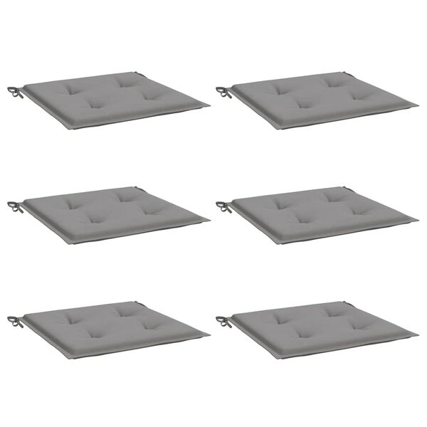 vidaXL Μαξιλάρια Καρέκλας Κήπου 2 τεμ. Γκρι 40x40x4 εκ. Υφασμάτινα