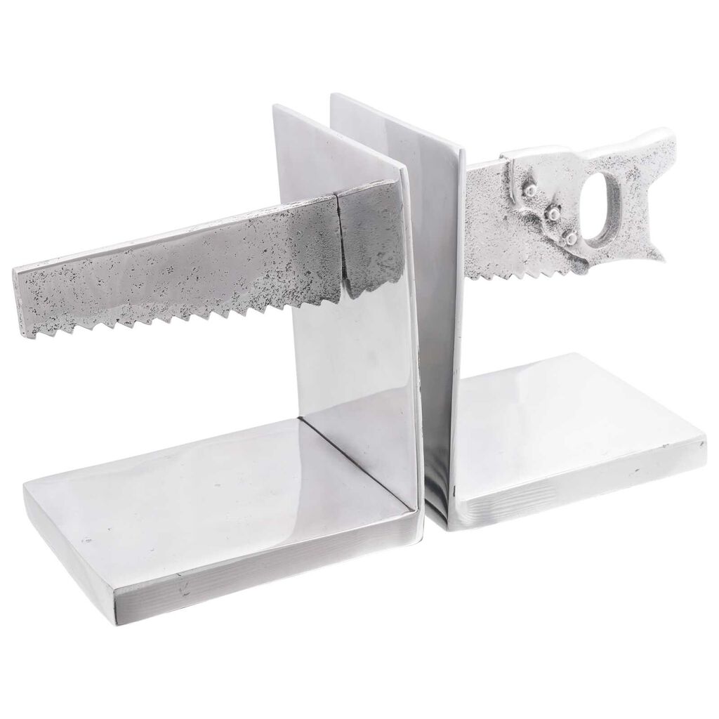 vidaXL Βιβλιοστάτες 2 pcs Ασημί 11 x 14 x 17.5 εκ. Αλουμίνιο