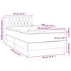 vidaXL Κρεβάτι Boxspring με Στρώμα & LED Αν.Γκρι 90x190 εκ. Υφασμάτινο