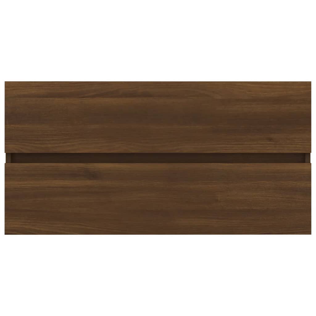 vidaXL Ντουλάπι Νιπτήρα Καφέ Δρυς 90x38,5x45 εκ. Επεξεργασμένο Ξύλο