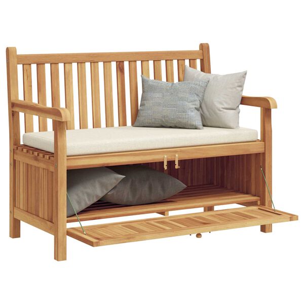 vidaXL Πάγκος Αποθήκευσης Κήπου Καφέ 228 x 60 x 90 εκ Μασίφ ξύλο teak
