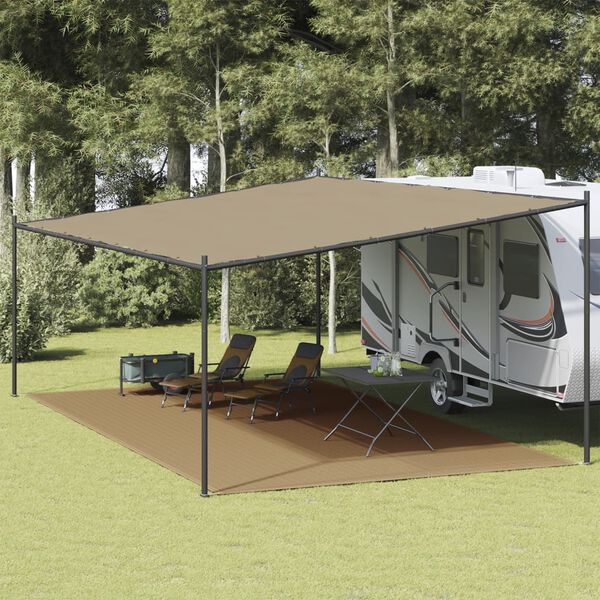 vidaXL Χαλί Σκηνής Taupe 400 x 700 εκ. από HDPE
