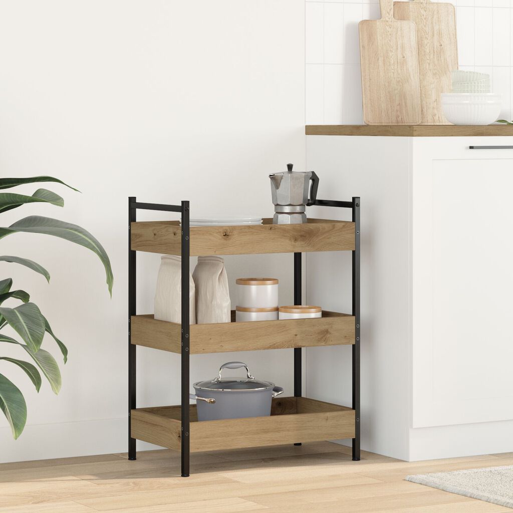 vidaXL Κινήσεις Κουζίνας Καρυδιά 50x30x70 εκ Επεξεργασμένο Ξύλο