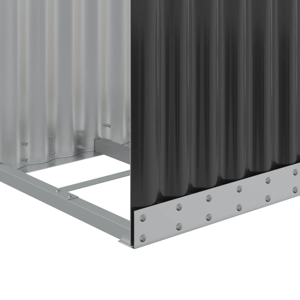 vidaXL Ξυλοθήκη Ανθρακί 40 x 45 x 100 εκ. από Γαλβανισμένο Ατσάλι