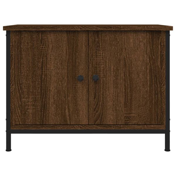 vidaXL Έπιπλο Τηλεόρασης με Πόρτες Καφέ Δρυς 60x35x45 εκ. Επεξ. Ξύλο