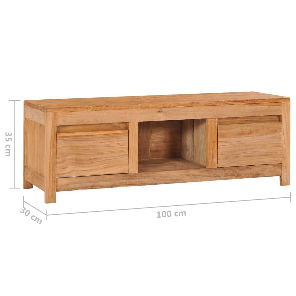 vidaXL Έπιπλο Τηλεόρασης 100 x 30 x 35 εκ. από Μασίφ Ξύλο Teak