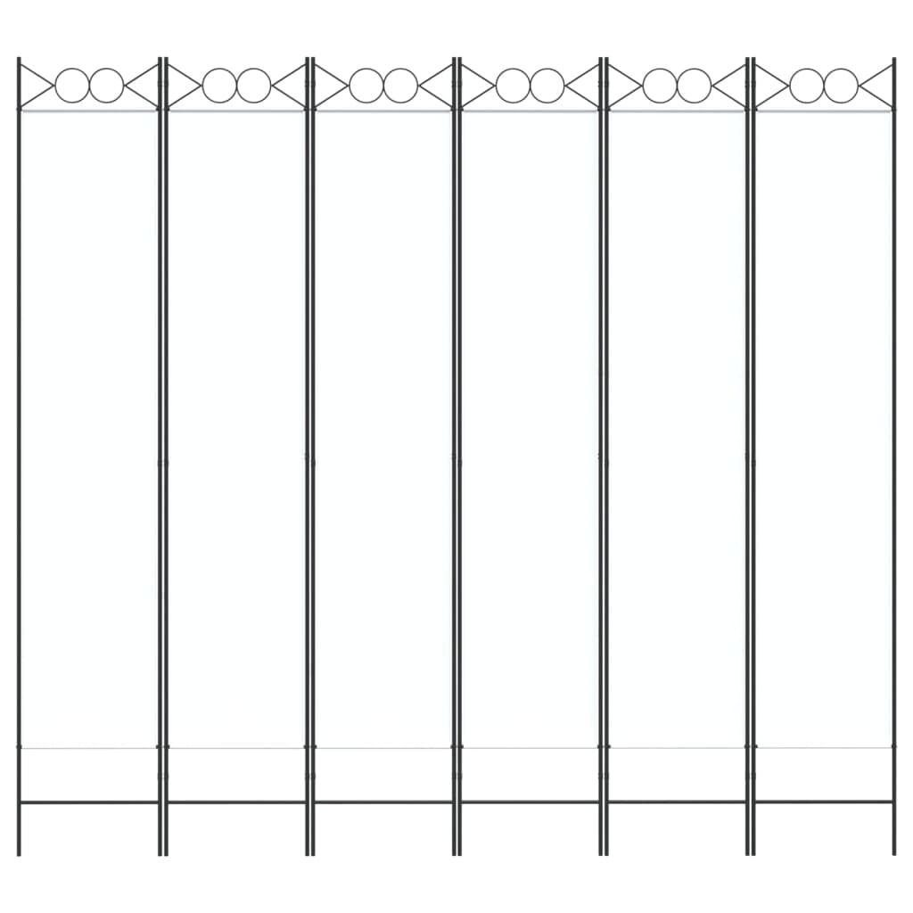 vidaXL Διαχωριστικό Δωματίου με 6 Πάνελ Λευκό 240x220 εκ. από Ύφασμα