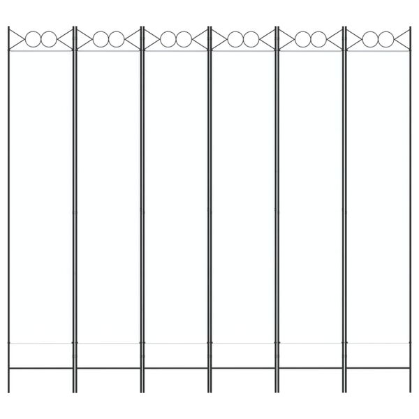 vidaXL Διαχωριστικό Δωματίου με 6 Πάνελ Λευκό 240x220 εκ. από Ύφασμα