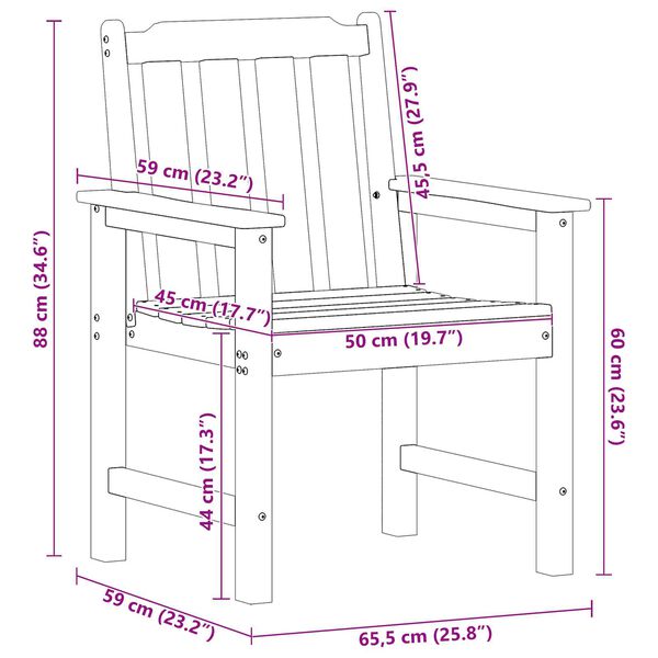 vidaXL Καρέκλες Κήπου 6 τεμ Ανοιχτό Γκρι 65.5x55.5x88 εκ. HDPE